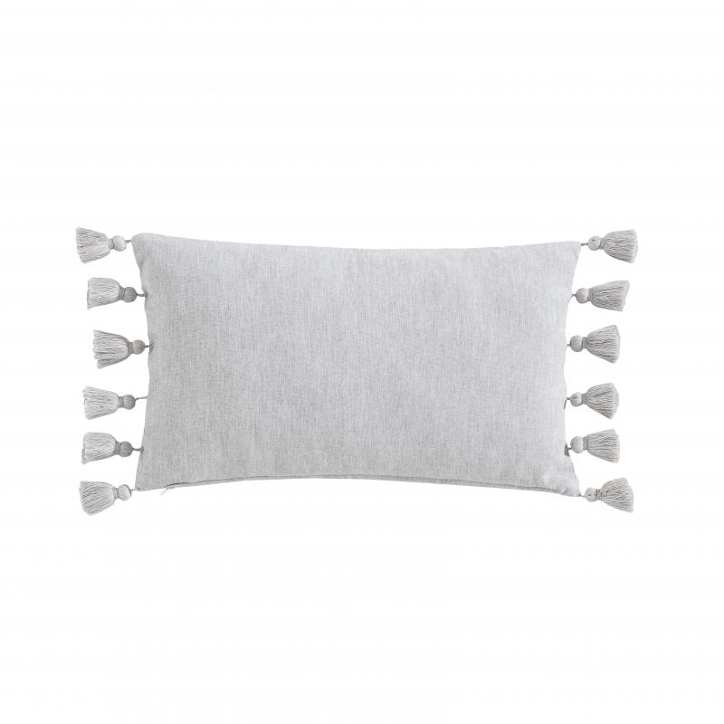 Private Collection Subi Grey Yarn Dyed Jacquard Decorator Cushion | 30x50cm | Grey